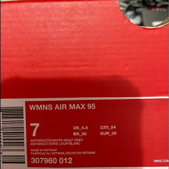 Nike Air Max 95 Anthracite Grey W AUTHENTIC - Picture 8 of 8